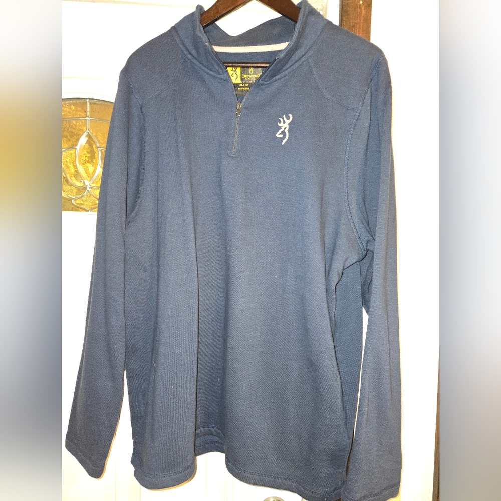Browning Blue Quarter-Zip Pullover
